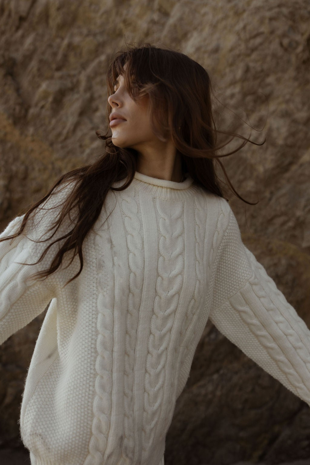 the mael cable knit sweater