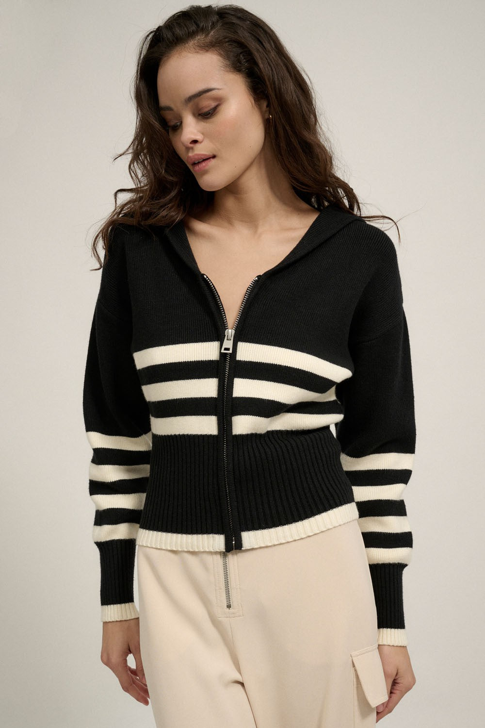 collared sweater jacket