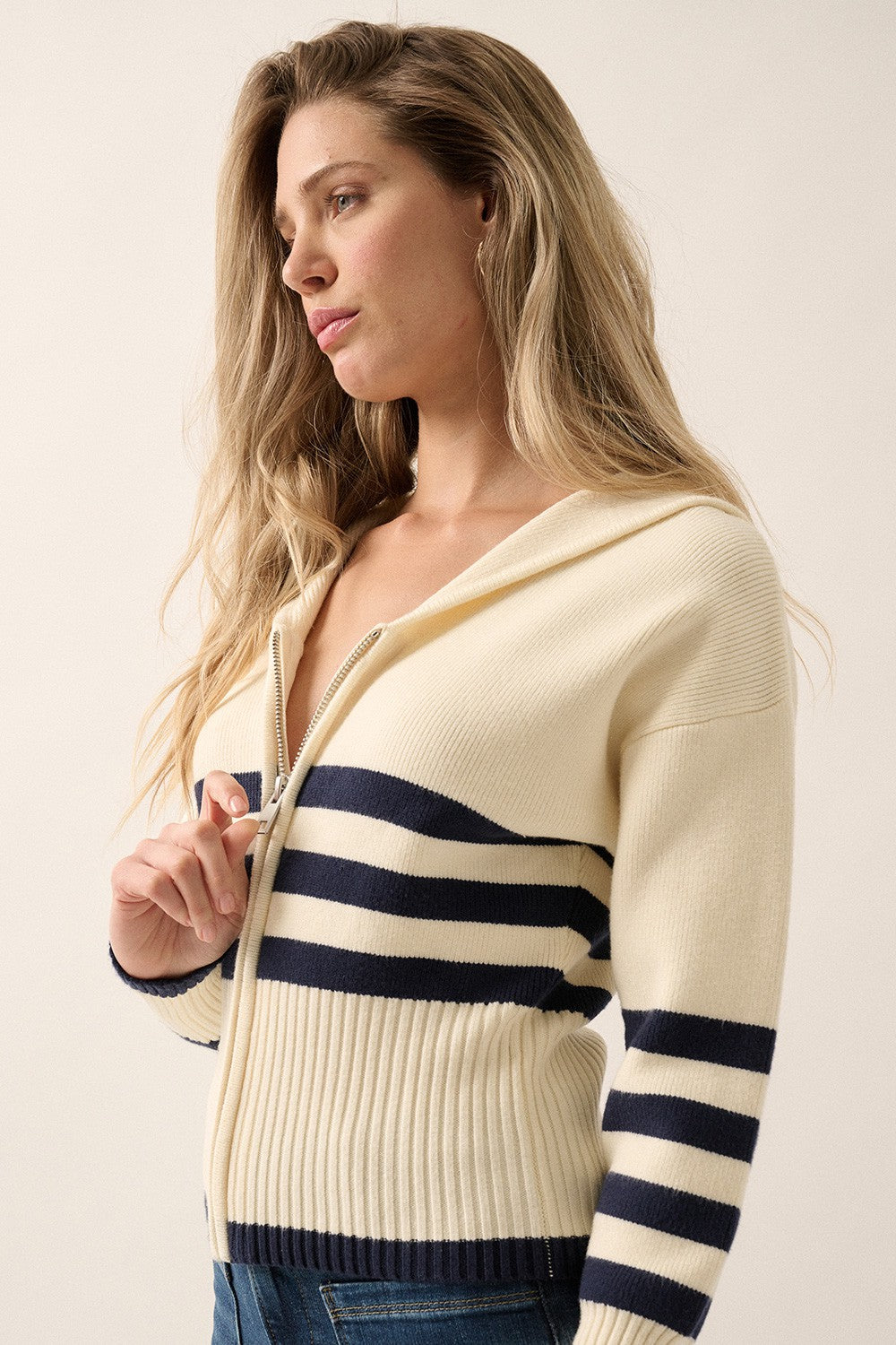 collared sweater jacket