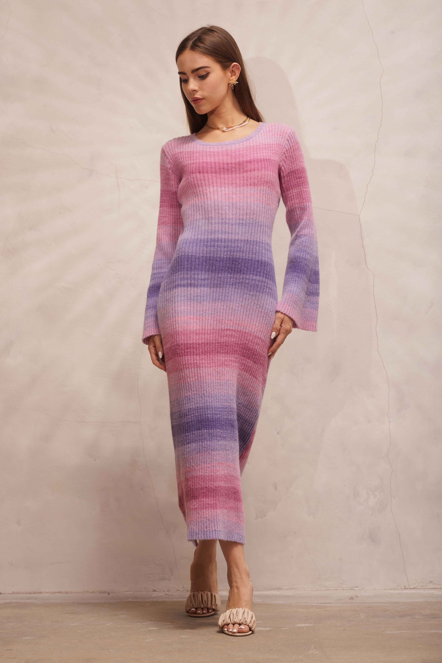 valentines knit maxi dress