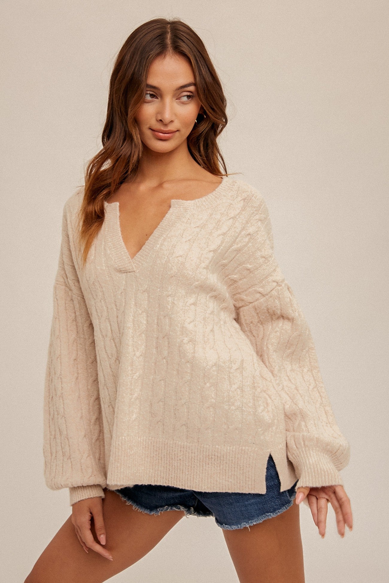 vivian cable knit sweater
