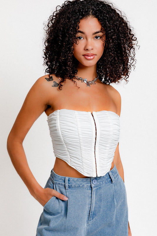 ruched corset top