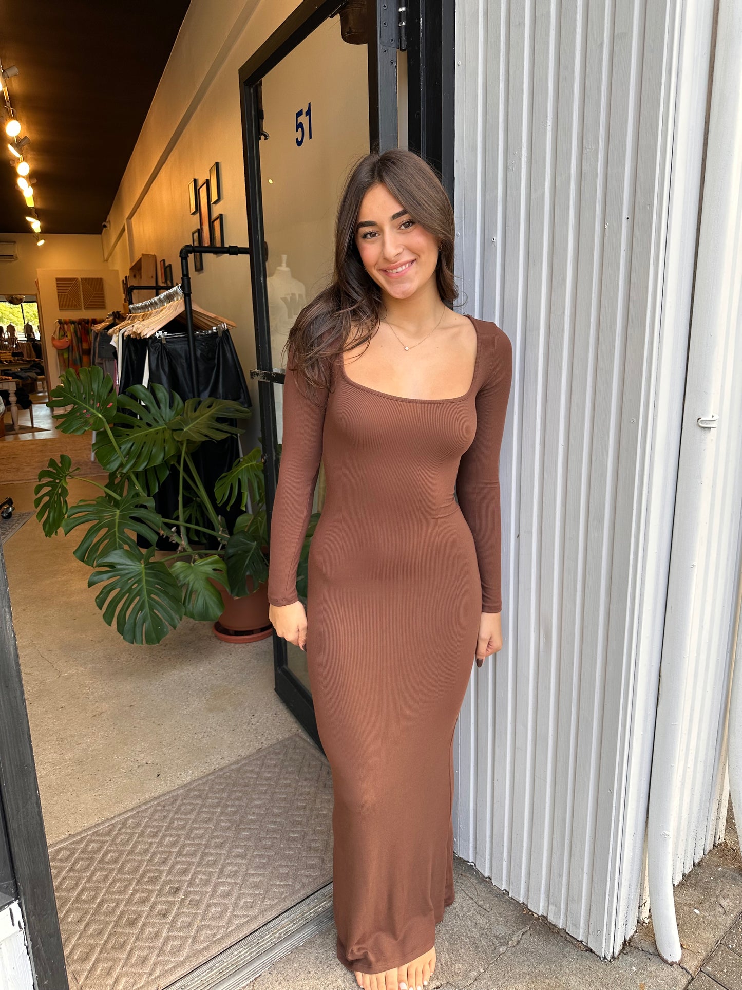 chilly day ribbed maxi dress