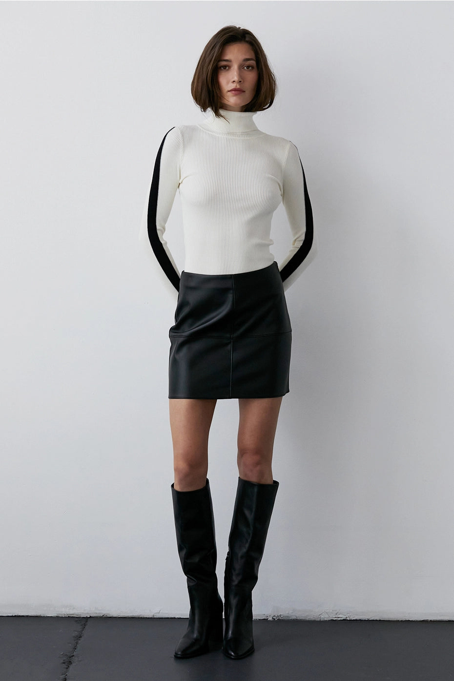 natalie vegan leather skirt