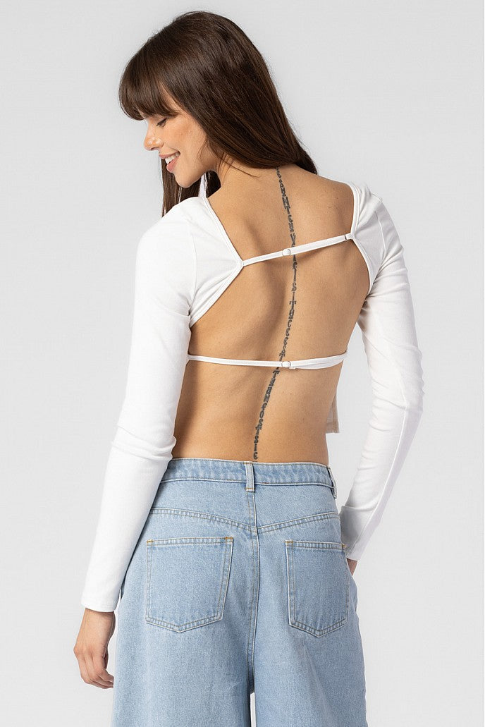 jeanie backless shirt