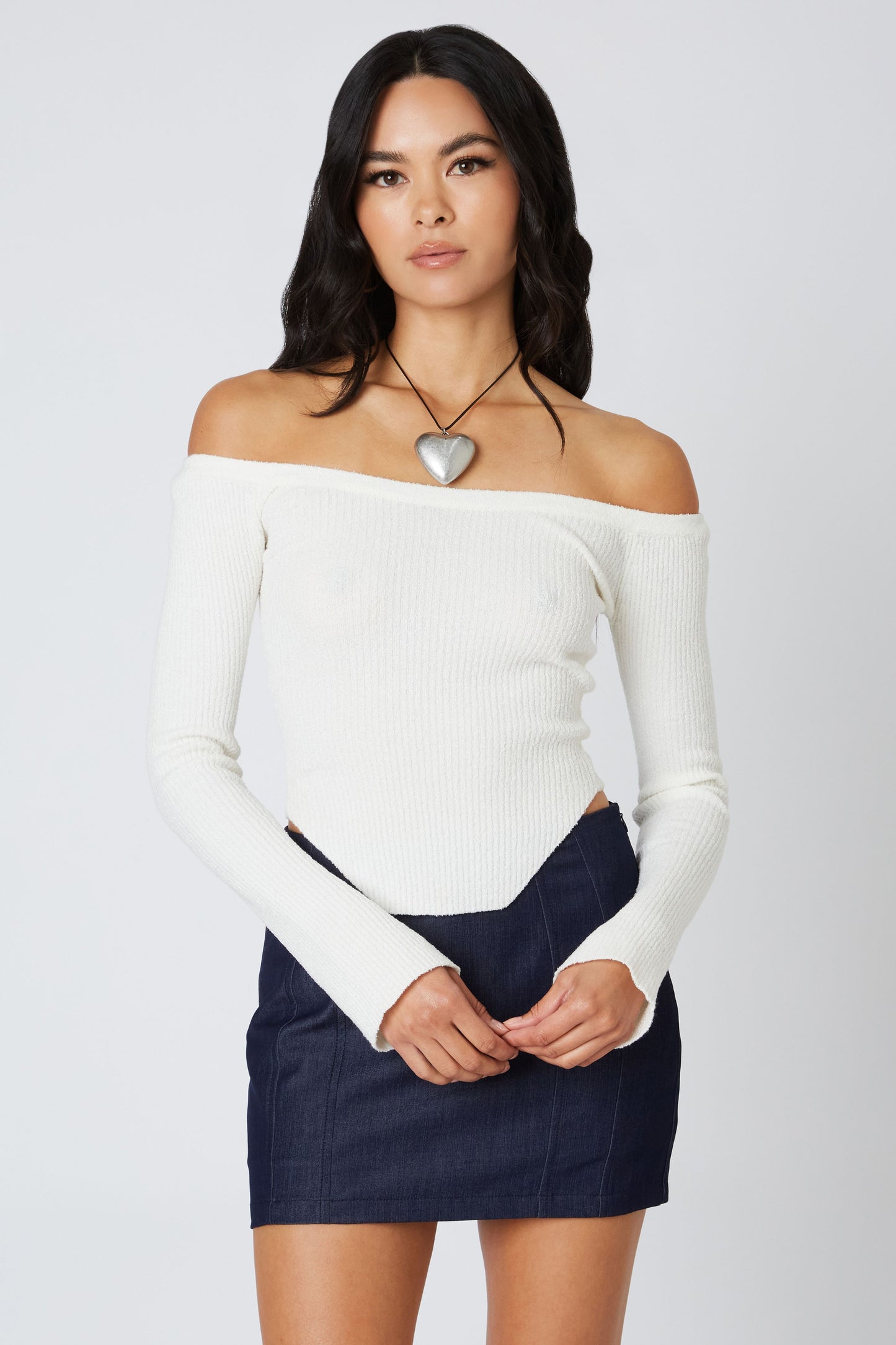 zoey off the shoulder sweater